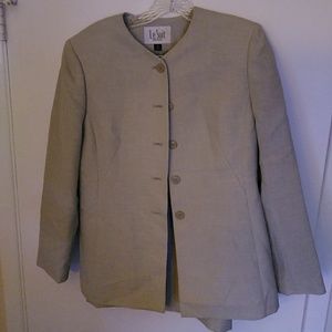 Sage green two-piece women's petite skirt set NWNT